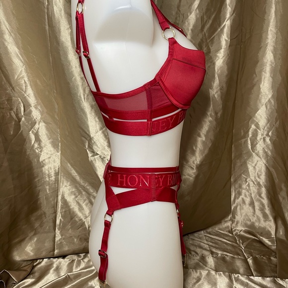 Honey Birdette Elvis Red Bra - Picture 4 of 8